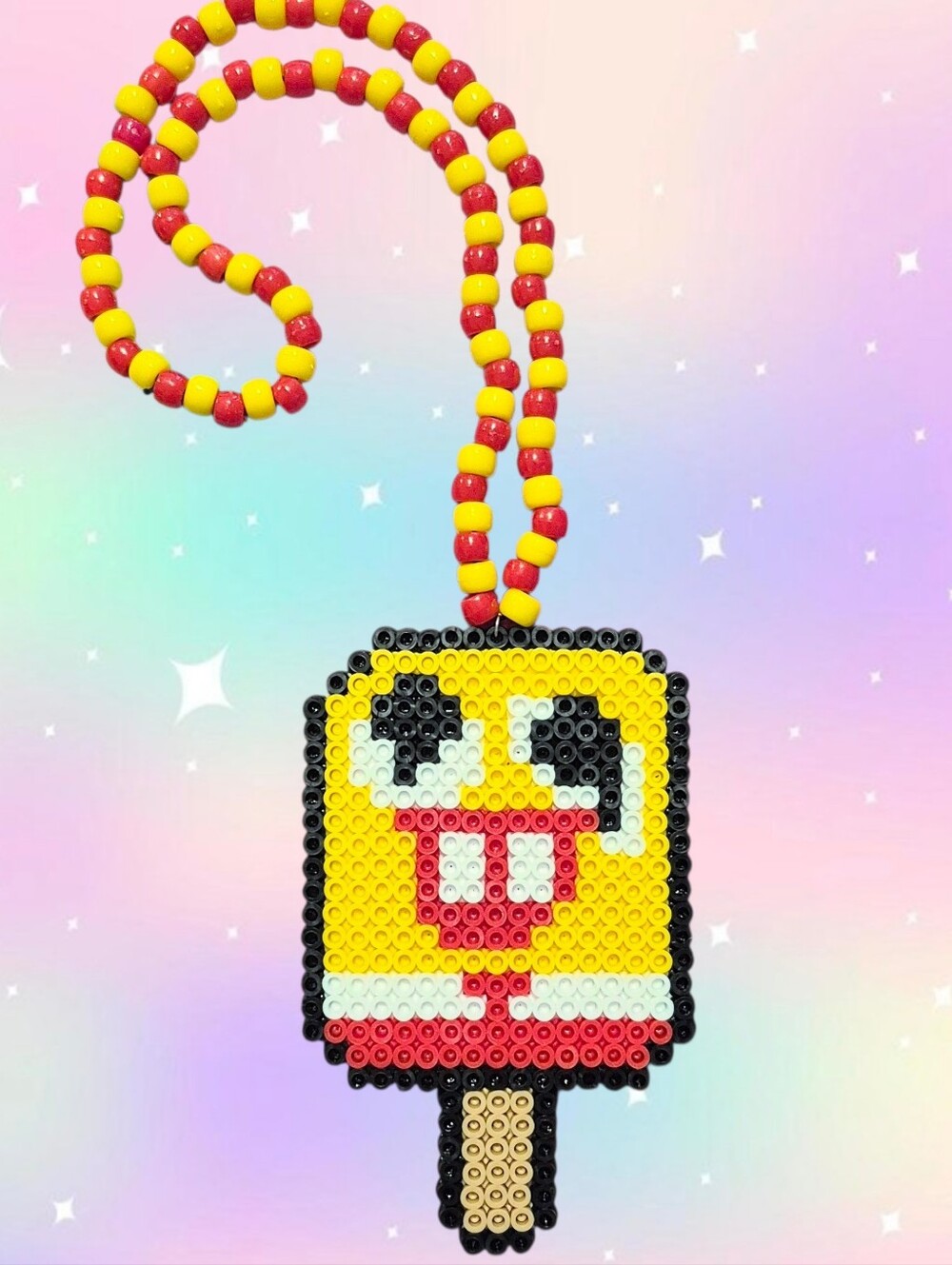 Melted SpongeBob Popsicle Kandi Necklace